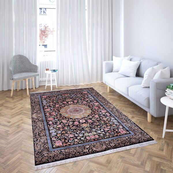 Tabrez Silk Kashmiri Carpet - Image 2