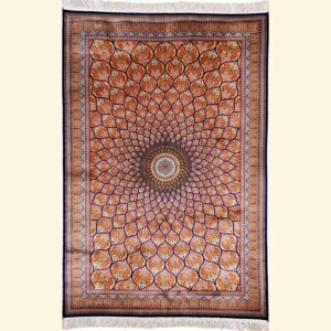 Kashmiri Silk Carpet Peacock Design