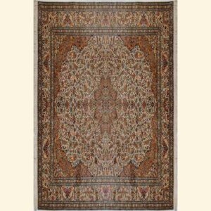 Yamberzal Kashan Kashmiri Silk Carpet