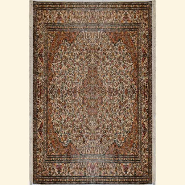 Yamberzal Kashan Kashmiri Silk Carpet
