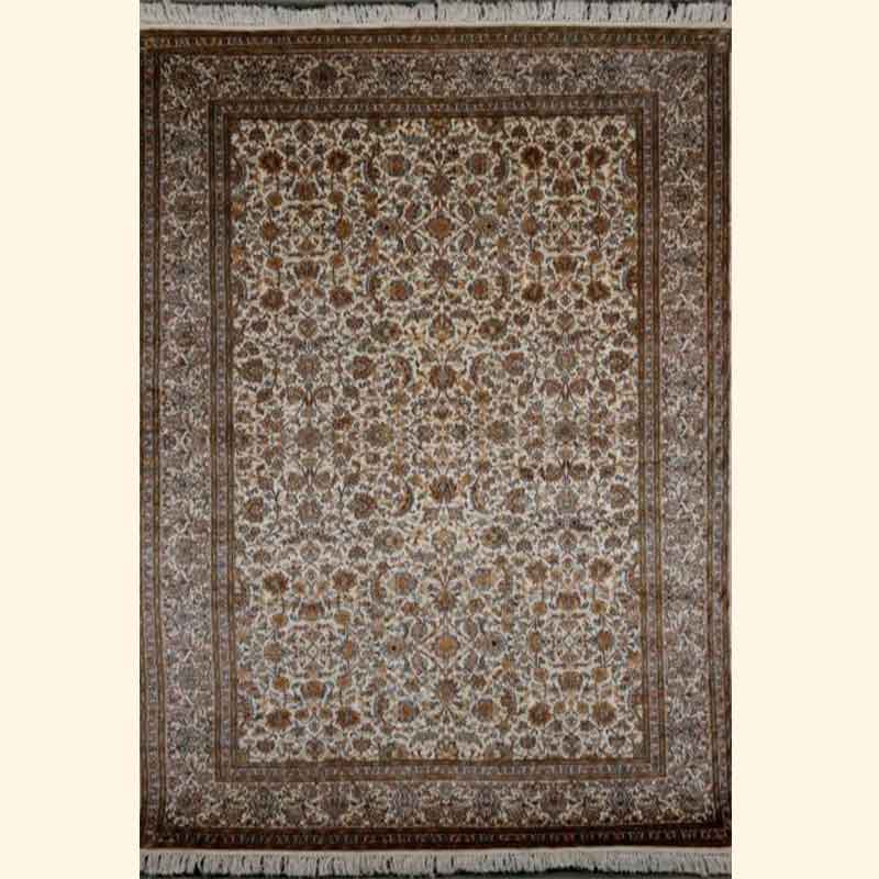 All over Floral Design Kashmiri Silk Carpet