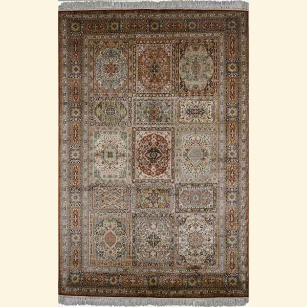 Modern Hamadan Kashmiri Silk Carpet