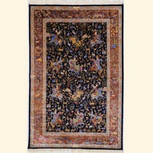 Mughal Hunting Silk Carpet