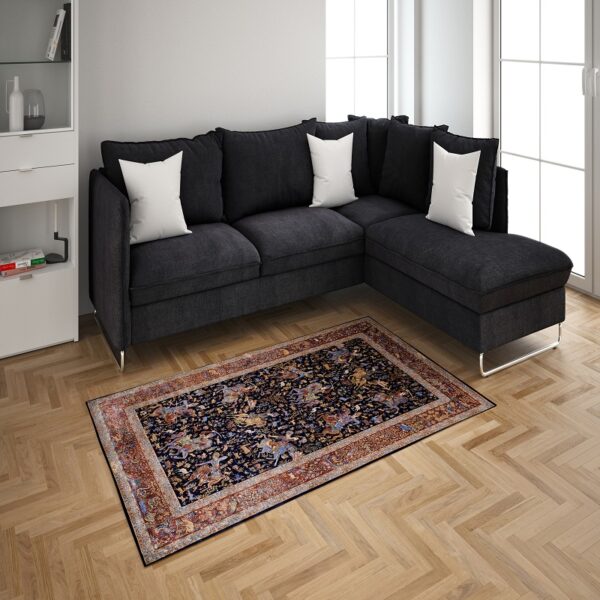 Mughal Hunting Silk Carpet - Image 2