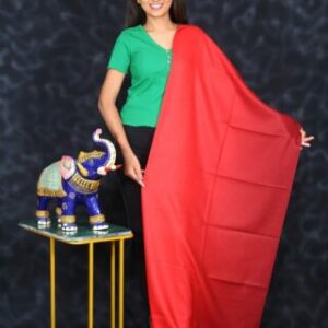 Fox Wool Plain Kashmiri Shawl (Red)