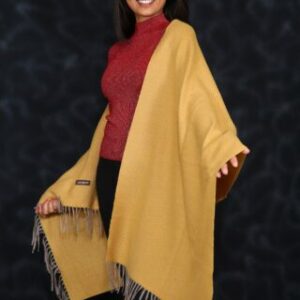 Zig-Zag Pashmina Hand Woven (Mustard Yellow)