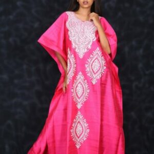 Silk Kaftan Hand Embroidery