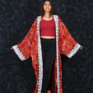 Georgette Chiffon Dubai Style Front-Open Gown