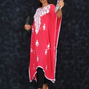 Georgette Hook Work Chiffon Kaftan