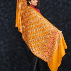 Kashmiri Pashmina Wool Hand Embroidery Jali Stall