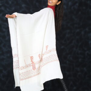 Kashmiri Semi Pashmina Palla Hand Embroidery Stall