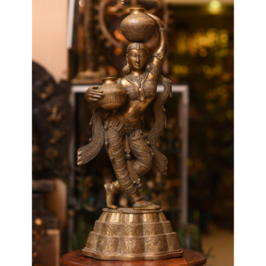 Handmade Brass Cauvery Lady/ Matka Lady Statue
