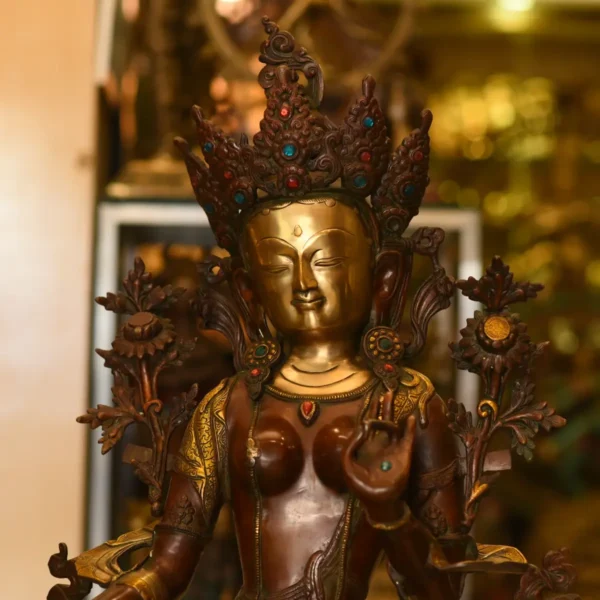 Buddhist Tara Bodhisattva Deity Sitting pose (Nepali Goddess Tara) 24 inch - Image 2
