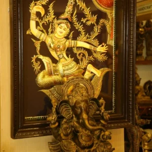 Brass Ganpati with Intricate design and work